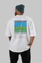Tequila Sunrise Cocktail Back Printed White Oversize T-Shirt Men Women Cotton Crew Neck T-Shirt - 4