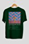 Singapore Sling Cocktail Back Printed Green Oversize T-Shirt Men Women Cotton Crew Neck Tshirt - 2