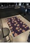 Mosso Multicolored Navy Blue Theme Fig Patterned Woven Base Modern Decorative Carpet Mosso133 - 2