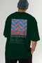 Singapore Sling Cocktail Back Printed Green Oversize T-Shirt Men Women Cotton Crew Neck Tshirt - 7