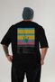 Old Fashioned Cocktail Back Printed Black Oversize T-Shirt Men Women Cotton Crew Neck T-Shirt