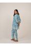 Sky Blue Abstract Print Co-Ord Set - 4