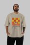 Screwdriver Cocktail Front Printed Beige Oversize T-Shirt Men Women Cotton Crew Neck T-Shirt - 5