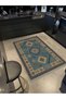 Mosso Blue Themed Traditional Antique Patterned Woven Base Vintage Decorative Carpet Mosso135Blue - 2
