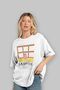 Kamikaze Cocktail Front Printed White Oversize T-Shirt Men Women Cotton Crew Neck Tshirt - 4
