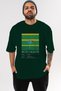 Blue Lagoon Cocktail Front Printed Green Oversize T-Shirt Men Women Cotton Crew Neck T-Shirt