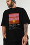 Tiki Mai Tai Cocktail Front Printed Black Oversize T-Shirt Men Women Cotton Crew Neck Tshirt - 3