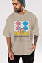 Black Russian Cocktail Front Printed Beige Oversize T-Shirt Men Women Cotton Crew Neck T-Shirt - 6