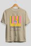 Pina Colada Cocktail Front Printed Beige Oversize T-Shirt Men Women Cotton Crew Neck Tshirt - 2