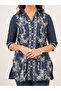 Navy Blue Embroidered & Sequinned Co-Ord Set - 6