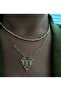 Serenay Double Necklace (Knight Triangle Necklace and Gold Dorica Necklace) - 2