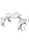 Folding Aluminum Picnic Table with 4 Chairs and Umbrella Hole - 6