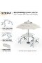 4Ft Folding Camping Picnic Table with Seats/Umbrella Hole - 265 lbs Support - 7