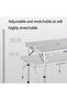 Folding Camping Picnic Table with Bench Set, Adjustable Heights Table, Aluminum Frame - 8