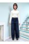 Girl's 100% Cotton Baggy Fit Cargo Model Wide Trousers - 8