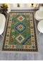 Mosso Green Themed Traditional Tumbled Patterned Woven Base Vintage Decorative Carpet Mosso135Green - 5