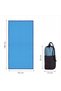Quick-drying beach towel, carrying case, 90x180cm, blue - 5
