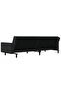 2-Seater Sofa Bed with Two Pillows Black Velvet - 7