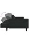 2-Seater Sofa Bed with Two Pillows Black Velvet - 6