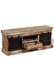 TV Cabinet with 2 Sliding Doors Solid Mango Wood 110x30x45 cm - 5