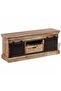 TV Cabinet with 2 Sliding Doors Solid Mango Wood 110x30x45 cm