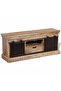 TV Cabinet with 2 Sliding Doors Solid Mango Wood 110x30x45 cm - 2