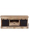TV Cabinet with 2 Sliding Doors Solid Mango Wood 110x30x45 cm - 8