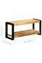 Tv Stand | Natural wood | Solid Mango Wood and Powder-Coated Iron - 3