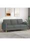 3-Seater Sofa Dark Grey 180 cm Fabric