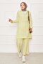 Half Zipper Detailed Double Suit Yellow - 3