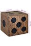 Storage Box Mindi Wood 40x40x40 cm Dice Design - 3