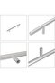 Stainless Steel T-Bar Cabinet Handles, 12 cm Length, 2.5 cm Projection, Modern Style, Silver, Set of - 2