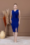 Atlas Fabric Rose Detailed Pencil Dress - Cobalt Blue