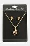 Depomix Flower Zircon Stone Set Necklace-Green