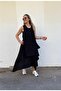 Black Layered Design Dress - 2