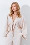 Beige Comfortable and Stylish Women's Shirt with Lace Detail and Draped Fabric. |   Ek100175052 ​​English - 2