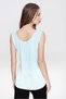 Women's Water Blue Zero Sleeve Detail Regular Cut Standard Size Suspender Button Slim Knitted Knitwear Blouse - 4