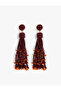 Large Size Dangle Beaded Earrings - X Melis Ağazat