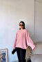Women's Powder Airobin Bat Double Sleeve Loose Blouse Extra Oversize Round Neck - Suitable for Hijab - 6