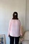 Women's Powder Polo Collar Linen Blouse, Long Sleeve, Regular Fit, Casual and Sports Sweatshirt - 5