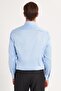 Men's Slim Fit Premium Lycra Cotton Satin Blue Shirt - 5
