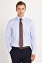 Regular Fit Blue Non-Iron 100% Cotton Eco-Friendly Ecotex Certified Shirt - 4