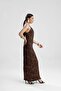 Sandra Asymmetrical Neckline Leopard Print Satin Evening Dress Evening Dress - 3