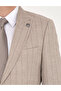 Beige Slim Fit Wool Linen Blend Striped Suit 50285350-Vr011 - 7