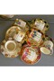 Samanyolu Porcelain Hand Decor Painting Coffee Cup Set - 2