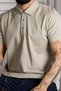 Polo Neck Regular Fit (Classic Fit) 100% Cotton Light Khaki T-Shirt - 2