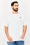 Men Crew Neck Short Sleeves Brand Logo T-shirt, White