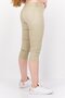 Women Slim Fit Plain Cropped Jeans, Beige - 2
