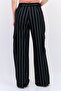 Women Regular Fit Stripe Print Cargo Pants, Multicolor - 4
