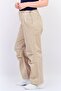 Women Regular Fit Plain Straight Leg Pants, Beige - 3